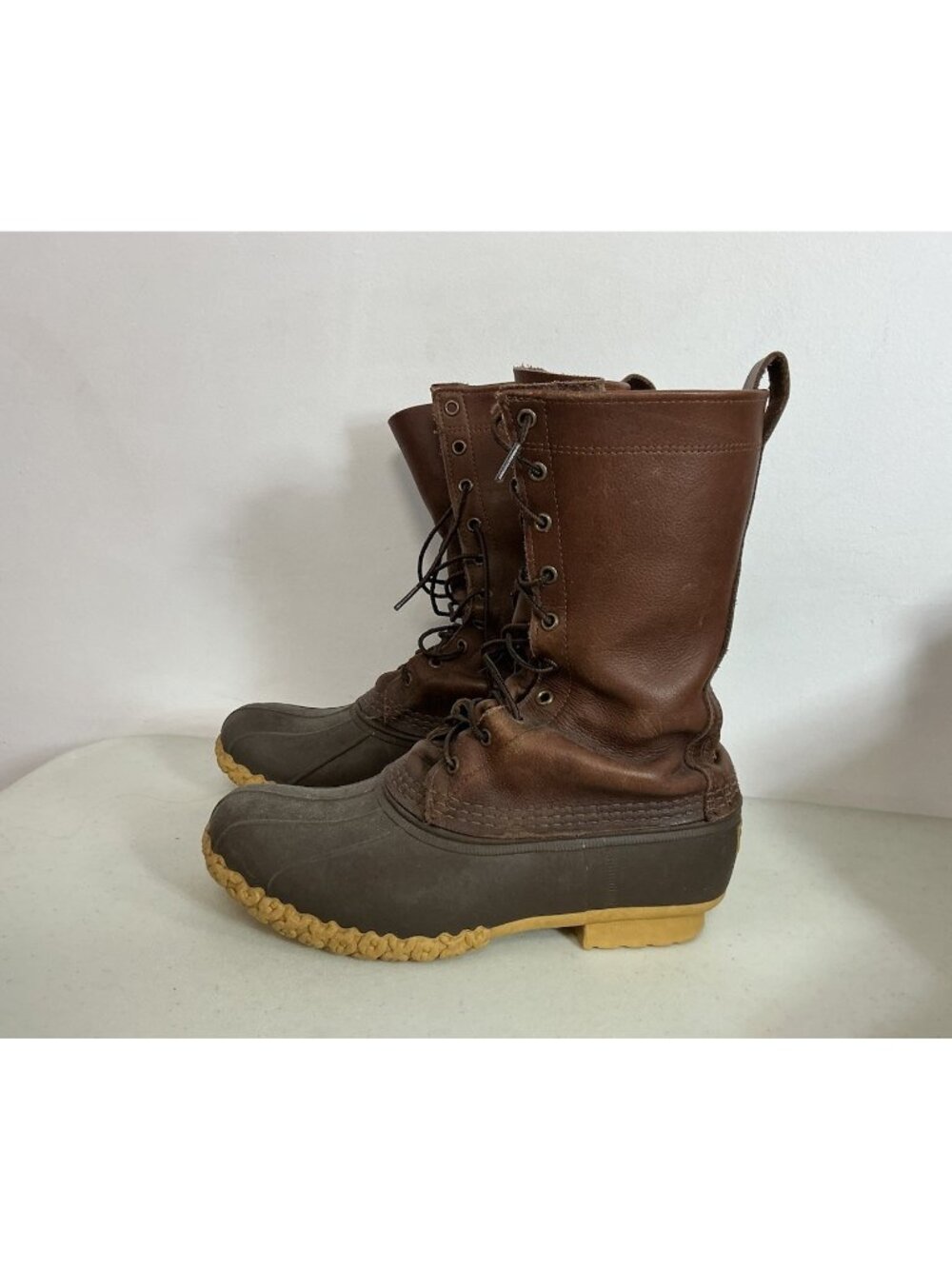 Vintage LL Bean Leather Hunting Boots All Weather Made USA Men’s 8